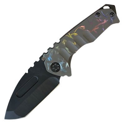 Nóż Medford Praetorian Genesis T Tanto Bead Blasted/Gray Titanium ''Rainbow Birds of Paradise'', Black PVD S45VN by Greg Medford-1 43263