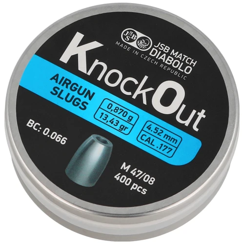 Śrut JSB KnockOut Slugs .177 / 4.52 mm 0.870 g, 400szt. (546126-400)-1 43270
