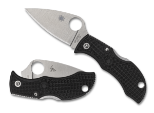 Nóż Spyderco Manbug Leaf Black Lightweight FRN, Satin Plain VG-10 by Sal Glesser (MBKLFP)