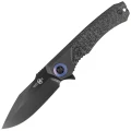 Nóż składany Heretic Wraith-M V3 Black/Blue Titanium / Carbon Fiber, Battleworn DLC Magnacut by Tony Marfione Jr. (H001-6A-BLUTI)-1 43338