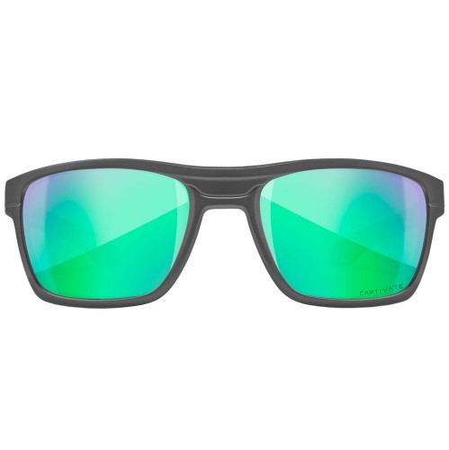 Okulary Wiley X Kingpin Captivate ACKNG07 green mirror, grafitowe oprawki-1 43398