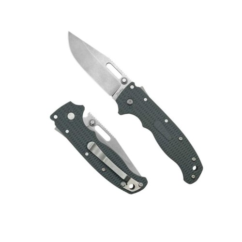 Nóż składany Demko AD20.5 Clip Point Grey Grivory, Stonewashed AUS10A by Andrew Demko (205-10A-CPGRY)-1 43435