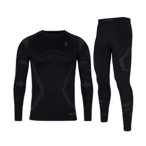Bielizna męska Alpinus termoaktywna Idre Set czarna