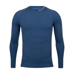 Bluza unisex termoaktywna Alpinus Pro Merino Edition niebieska