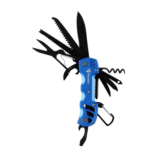 Multitool Foxter narzędzie wielofunkcyjne survival scyzoryk 13w1 niebieski-1 43576