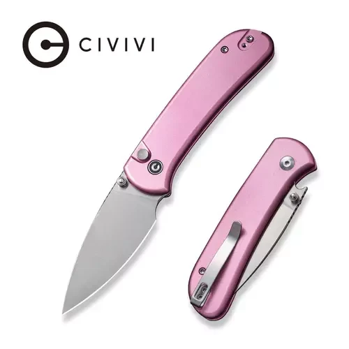 Nóż składany Civivi Qubit Pink Aluminum, Satin 14C28N (C22030E-5)-1 43660