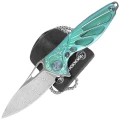 Nóż składany RikeKnife Mini Hummingbird Green Titanium, Rose Damascus by Richard Wu (RK-MINI-G)-3 43690
