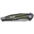 Nóż składany RikeKnife Tulay Integral Black G10 / OD Green G10 Inlay, Satin 154CM (TULAY-BOG)-2 43693