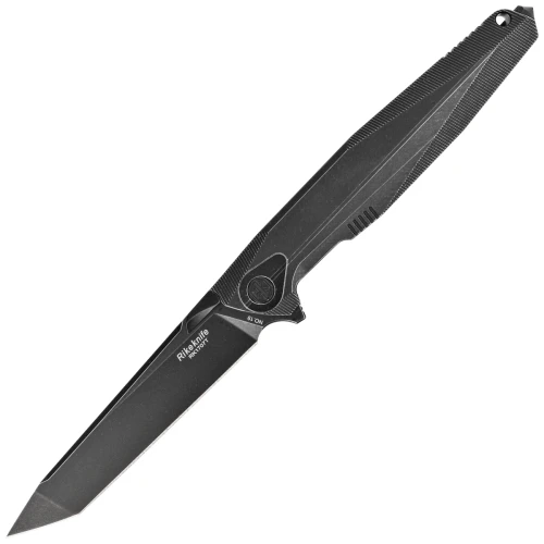 Nóż składany RikeKnife Framelock Black Titanium, Black Stonewashed M390 (RK1707T-BS)-1 43699