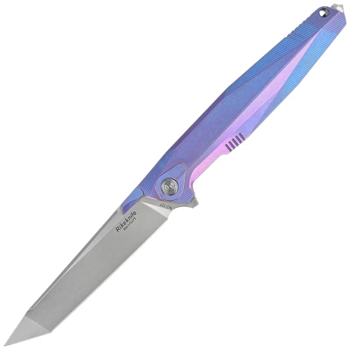 Nóż składany RikeKnife Framelock Blue Titanium, Bead Blast / Satin M390 (RK1707T-B)-1 43700