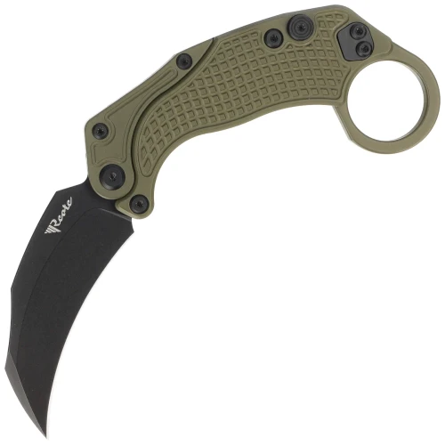 Nóż składany Reate EXO-K Gravity Karambit Green Aluminium, Black PVD N690-1 43715