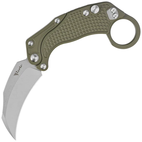 Nóż składany Reate EXO-K Gravity Karambit Green Aluminium, Stonewashed N690-1 43716