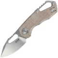Nóż składany MKM Isonzo Clip Point Natural Canvas Micarta, Stonewashed M390 by Jesper Voxnæs (MK FX03M-3NC)-1 43747