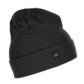 Czapka unisex BUFF Merino Heavyweight Solid czarna-1 43818
