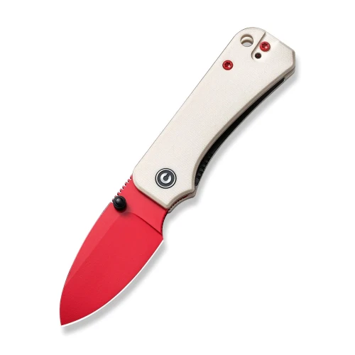 Nóż składany Civivi Baby Banter Ivory G10, Red Painted Nitro-V by Ben Petersen (C19068S-7)-1 43897