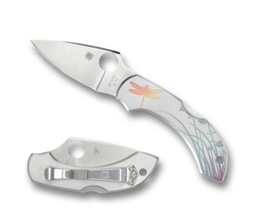 Nóż składany Spyderco Dragonfly Tattoo Stainless, Satin Plain VG-10  by Sal Glesser (C28PT)-1 43946