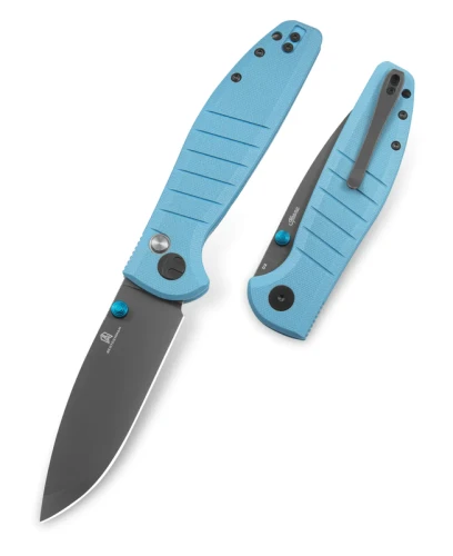 Nóż składany Bestechman Goodboy Blue G10, Grey DLC D2 by Keanu  Alfaro (BMK04C)-1 43976