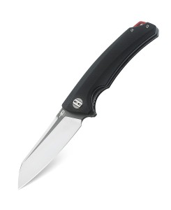 Nóż składany Bestech Texel Black G10, Grey Titanized / Satin D2 (BG21A-2)