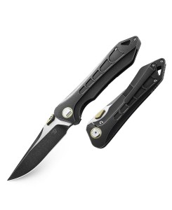 Nóż składany Bestech Supersonic Black Titanium Black Stonewashed / Satin CPM S35VN (BT1908A)