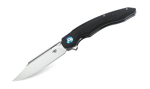 Nóż składany Bestech Fanga Carbon Fiber / Black G10, Satin D2 by Kombou (BG18C)-1 43985