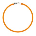 Obroża led dla psa Flamingo Nera pomarańczowa 16 mm