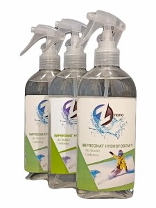 ZESTAW 2/3 butelek Impregnat Z-NANO do odzieży. Przywraca właściwości wodoodporne, do stosowania z odzieżą z membraną GORE-TEX