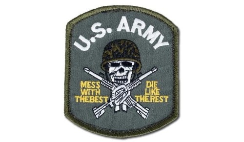 FOSTEX - Naszywka - US Army Skull - Zielony-1 44120