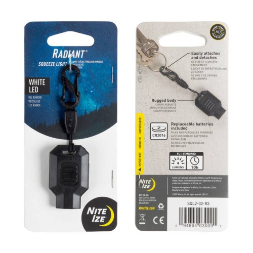 Nite Ize - Radiant Squeeze Light LED Keychain - Biały - SQL2-02-R3-1 44150