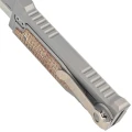 Nóż składany Reate Mini EXO Gravity OTF Tanto Titanium/Burlap Micarta, Stonewashed CPM-3V (Mini EXO TE.BM)-5 44230