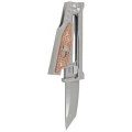 Nóż składany Reate Mini EXO Gravity OTF Tanto Titanium/Burlap Micarta, Stonewashed CPM-3V (Mini EXO TE.BM)-6 44230