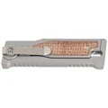 Nóż składany Reate Mini EXO Gravity OTF Tanto Titanium/Burlap Micarta, Stonewashed CPM-3V (Mini EXO TE.BM)-7 44230