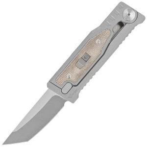 Nóż składany Reate Mini EXO Gravity OTF Tanto Titanium/Green Micarta Stonewashed CPM-3V (Mini EXO TE.GM)