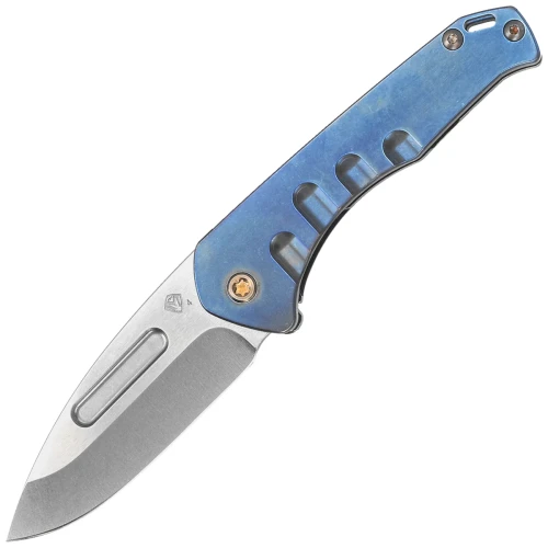 Nóż składany Medford Preatorian Slim PVD Tumbled Drop Point, Blue Handle, Bronze HW/Clip, S45VN (MK2084TD-37A2-T1C1-Q4)-1 44237