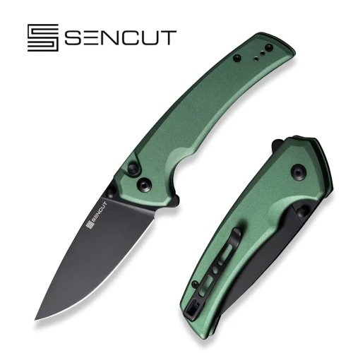 Nóż składany Sencut Serene Green Aluminium, Black D2 (S21022B-5)-1 44259