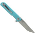 Nóż Bestechman Mini Dundee Tiffany Blue G10, Stonewashed / Satin D2 by Ostap Hel (BMK03C)-3 44265
