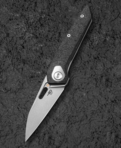 Nóż Bestech VK-VOID White Bead Blast Stonewashed Titanium / Carbon Fiber, Stonewashed Elmax by VULPEX KNIVES (BT2305B)-1 44276