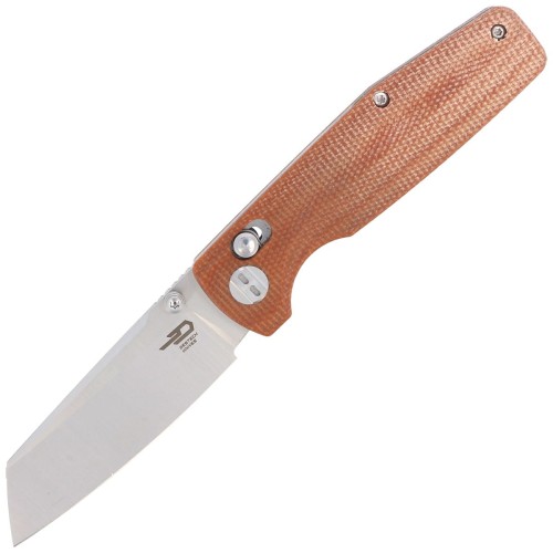 Nóż składany Bestech Slasher Natural Micarta, Satin D2 (BG43D)-1 44279