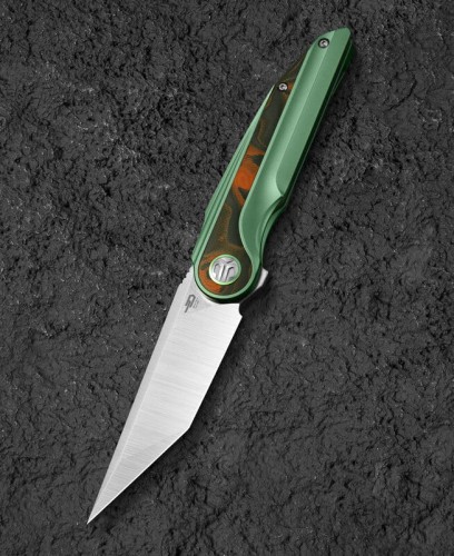 Nóż składany Bestech Blind Fury Orange Carbon Fiber / Green Titanium, Stonewashed / Satin M390 by Grzegorz Grabarski (BT2303C)-1 44281