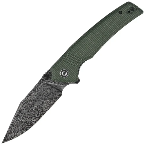 Nóż składany Civivi Tranquil Green Canvas Micarta, Black Hand Rubbed Damascus (C23027-DS1)-1 44292