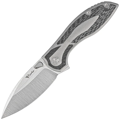 Nóż składany Reate Iron-X Bead Blast Titanium / Carbon Fiber, Satin M390 by Kirby Lambert-1 44296