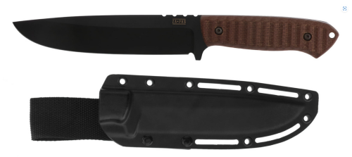 Nóż Za-Pas Expendable Brown Toxic Micarta, Black Cerakote NMV (EXT-CE-M-BR)-1 44531