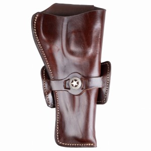 Kabura Sheriff do rewolweru czarnoprochowego 5,5" otwarta brązowa(skóra naturalna)