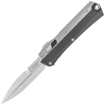 Nóż automatyczny OTF Microtech Glykon D/E Bayonet Black Aluminium / Bead Blast Titanium Stonewashed M390 by Tony and Sean Marfione (184-10)