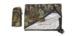 Płachta wodoodporna biwakowa turystyczna tarp Bushmen Thermo-Tarp 4×3 camo 