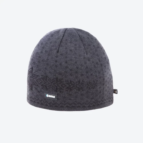 Czapka Kama 100% Merino Wool / Polycolon Band, Graphite (A128-111)-1 44844