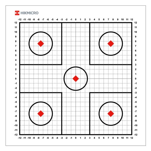 Naklejka termiczna tarcza do przystrzeliwania termowizji HIKMICRO by HIKVISION 30x30 cm 10 szt.-1 44922