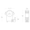 Montaż lunety Hawke Professional Steel bardzo wysoki 30 mm Weaver-2 45152