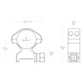 Montaż lunety Hawke Precision Steel wysoki 1" Weaver-2 45155