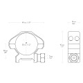 Montaż lunety Hawke Precision Steel niski 30 mm Weaver-2 45156