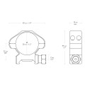 Montaż lunety Hawke Precision Steel średni 30 mm Weaver-2 45157
